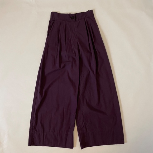 Rachel Comey Coxsone Wide Leg Crisp Cotton Pants Size 4 Purple Eggplant $479 - Picture 14 of 15